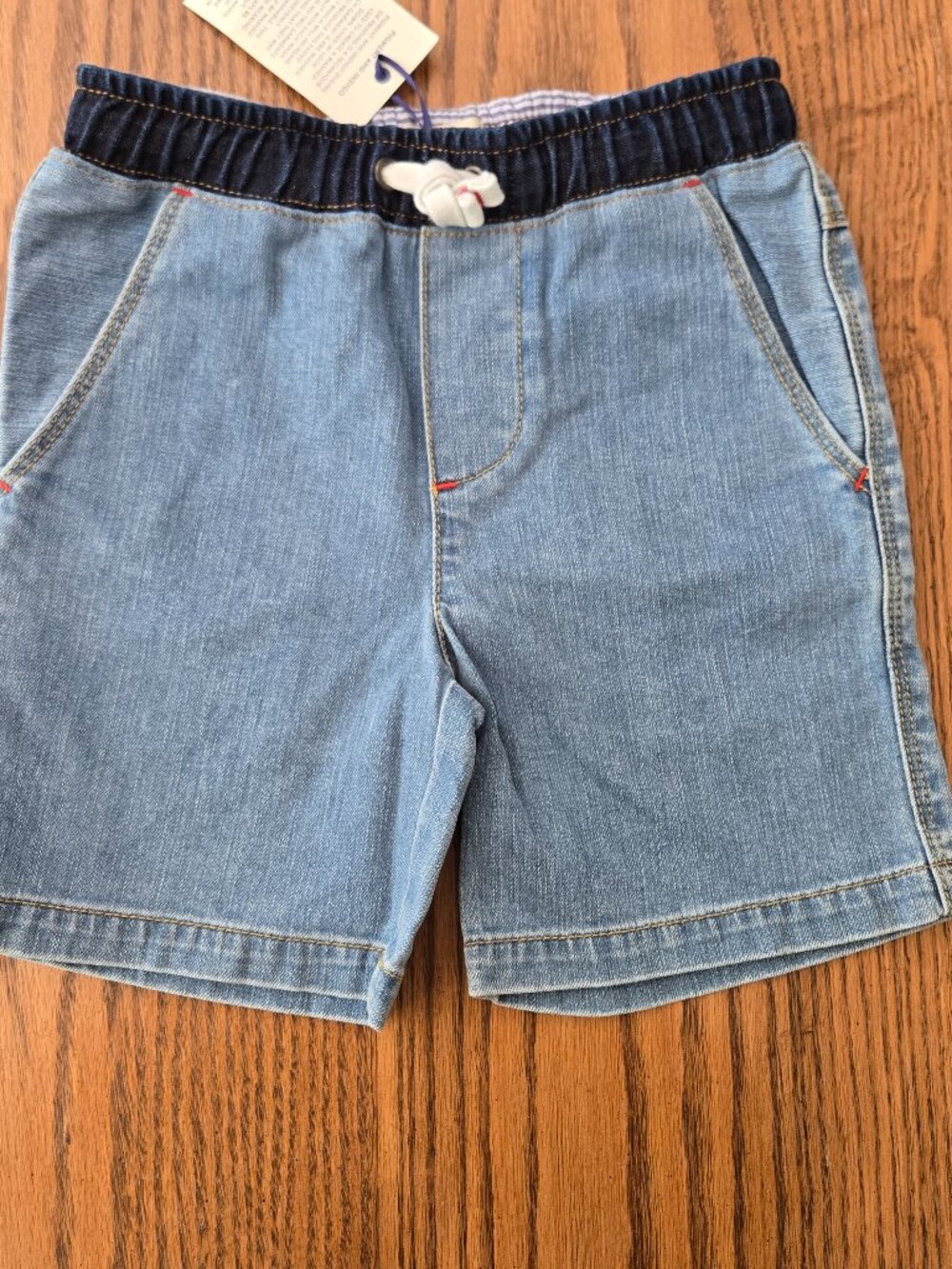 New with Tags Mini Boden Jean Shorts - Size 5 - Boys Summer Shorts with Pockets.